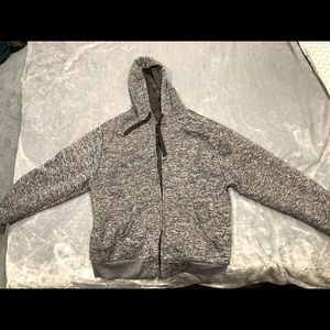 Sherpa hoodie.